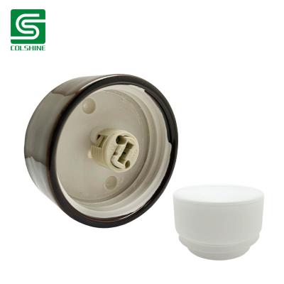 China OEM Heatproof G9 Porcelain Sauna Lamp Holder for Sauna Wall Installation Fabricante
