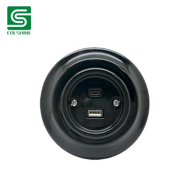 Porcelain USB outlet socket