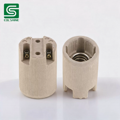China OEM Ceramic Lamp Holder with Durable Construction for E14 Bulbs Pendant Lights Fabricante