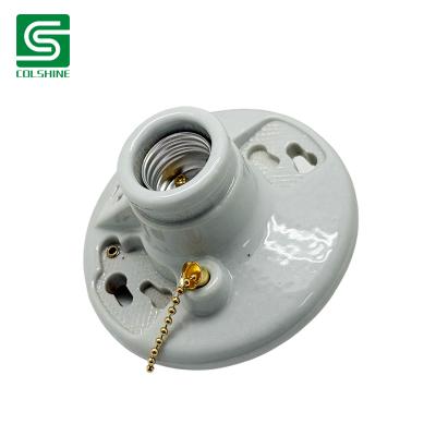 China OEM Heat Proof Ceramic Lampholder CE / ROHS Approval Screw Type Ceramic Lampholder Fabricante