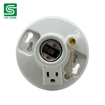 China OEM High Temperature Lamp Holder Screw Type Ceramic Lampholder for Ceiling Light Fabricante