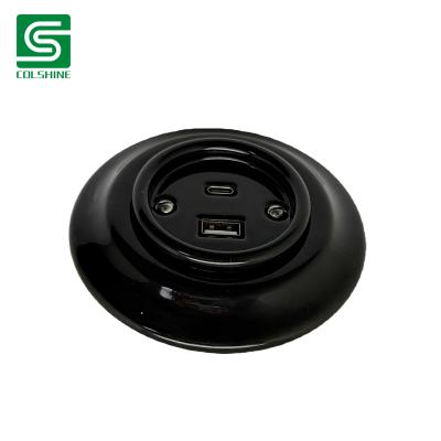 Porcelain USB outlet socket