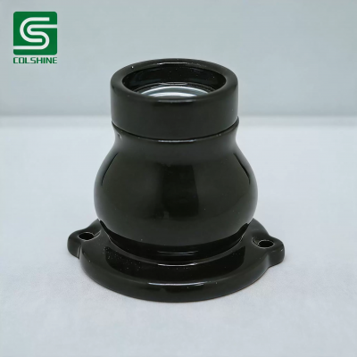 China OEM Elegant Retro Porcelain Lamp Socket Designed for Exposed Bulbs, Handmade Fixtures, and Traditional Residential Lighting Applications Fabricante