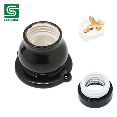 China OEM Retro Porcelain Lamp Socket Featuring Timeless Ceramic Design for Industrial Lighting Fixtures Fabricante
